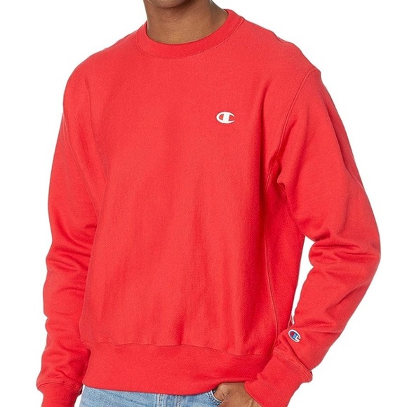 Champion Men's Sweatshirt, Reverse Weave, Fleece Crewneck Sweatshirt - Picture 2 of 4